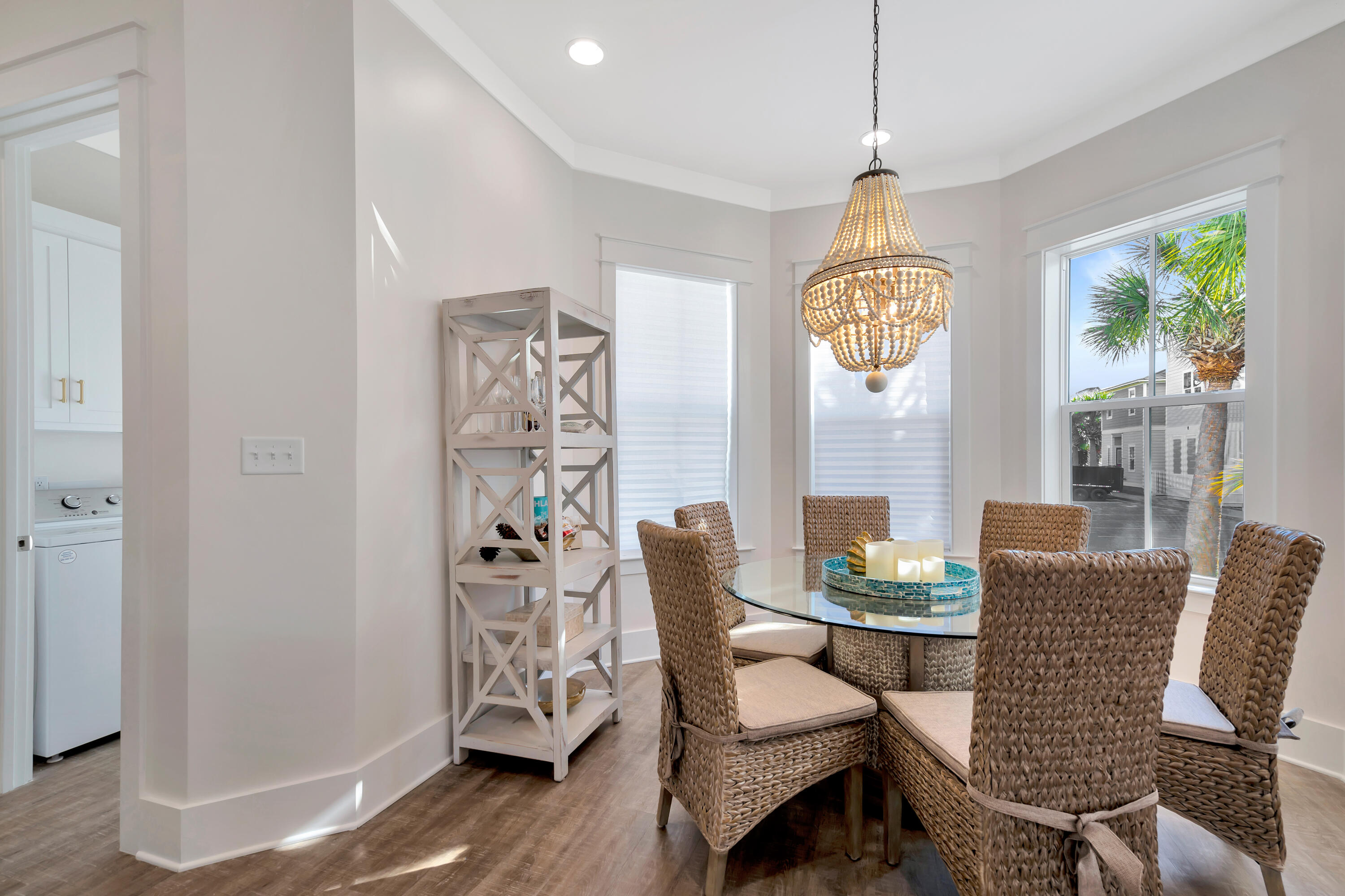 267 Beach Bike Way Inlet Beach Inlet Beach, FL 32461 - Photo 15 of 37 a dining room with furniture a chandelier and wooden floor