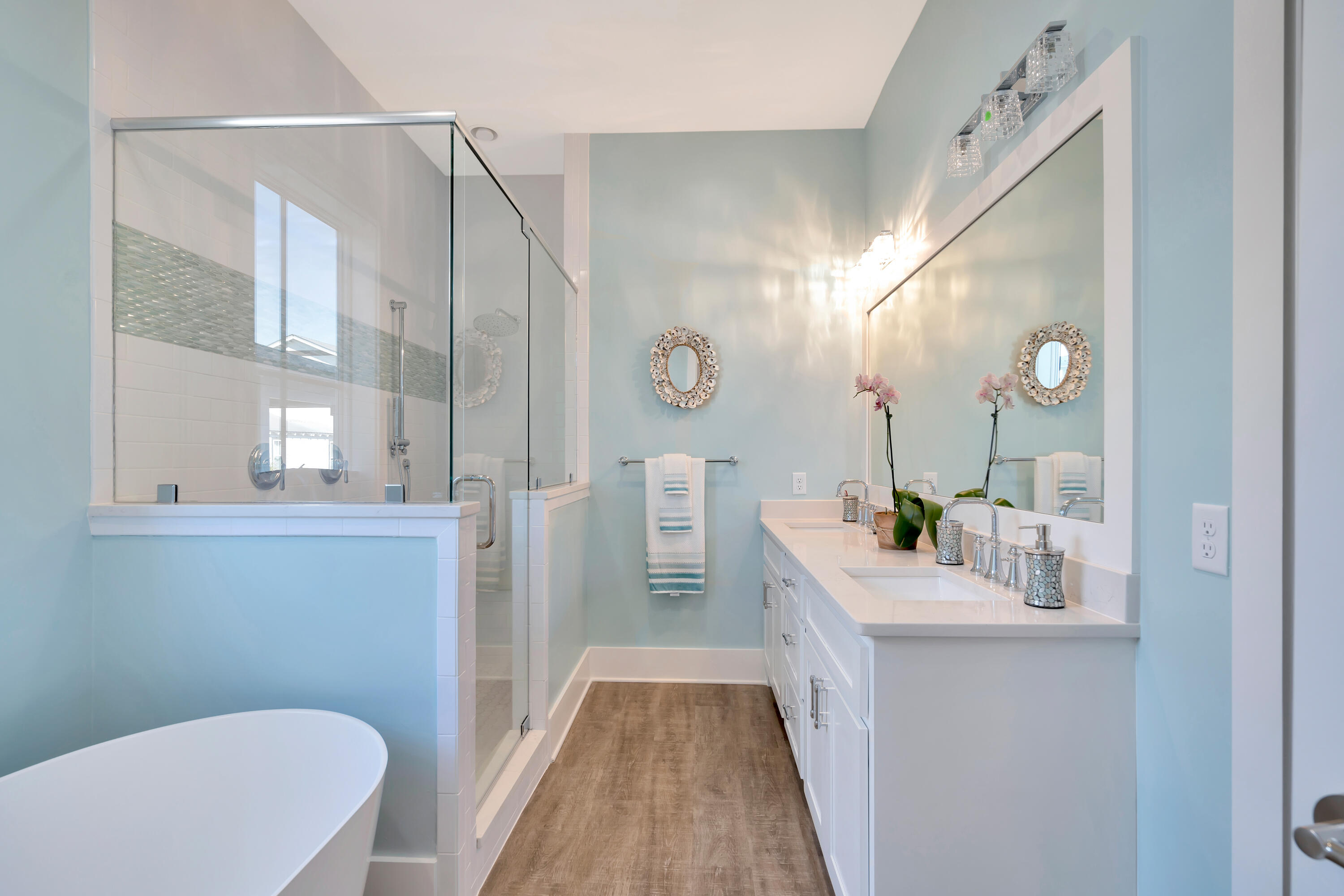 267 Beach Bike Way Inlet Beach Inlet Beach, FL 32461 - Photo 18 of 37 a bathroom with a sink a toilet a mirror and vanity