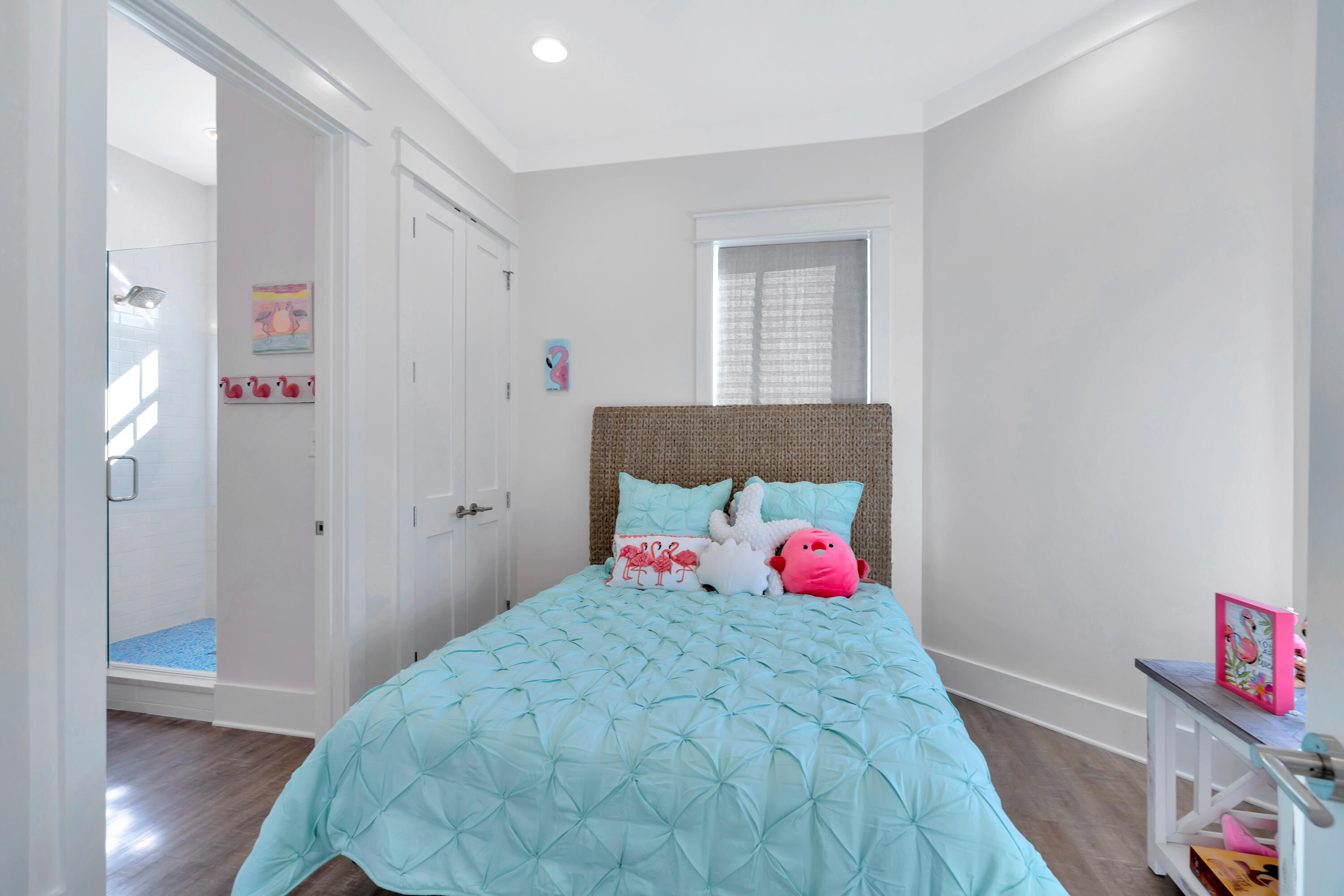 267 Beach Bike Way Inlet Beach Inlet Beach, FL 32461 - Photo 20 of 37 a bedroom with a bed and a potted plant