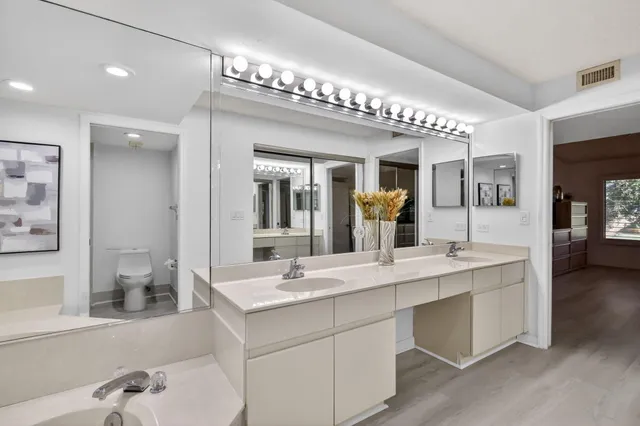 a outdoor space with lots of furniture and garden view