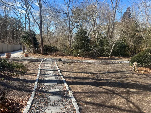 a backyard of a house