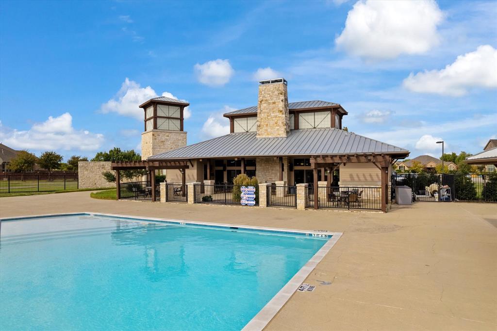 2413 Austin Lane Prosper, TX 75078 - Photo 31 of 32 a front view of a house with swimming pool having outdoor seating
