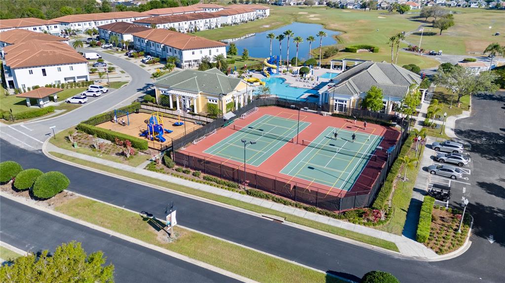 4531 Hillingdam Road Davenport, FL 33837 - Photo 34 of 36 an aerial view of tennis court
