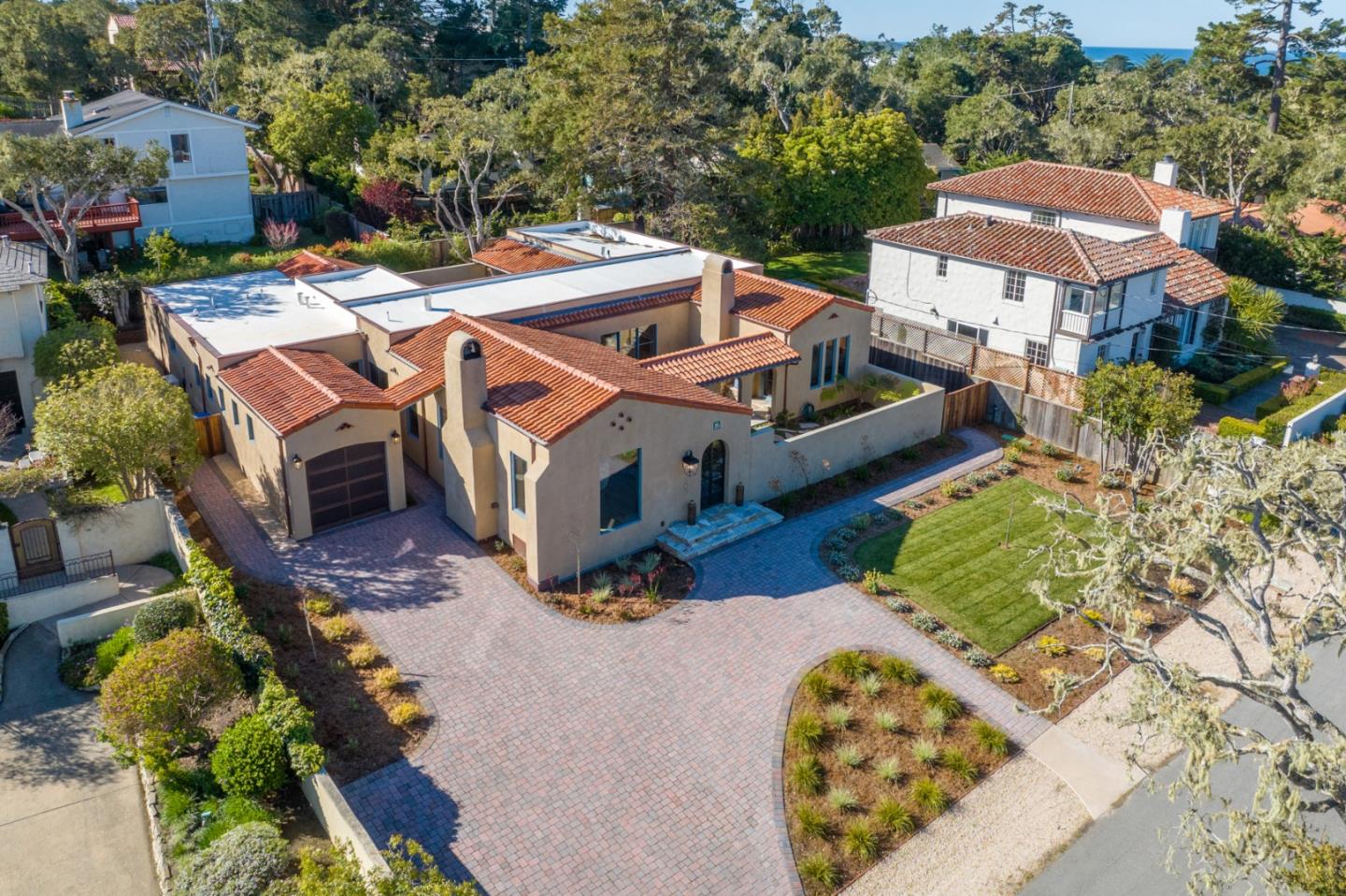 1014 Broncho Road Pebble Beach, CA 93953 - Photo 23 of 24 an aerial view of a house with a yard