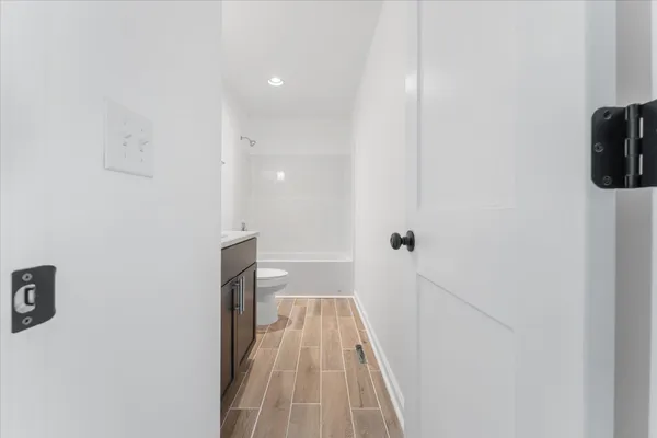 a view of a bathroom with a shower