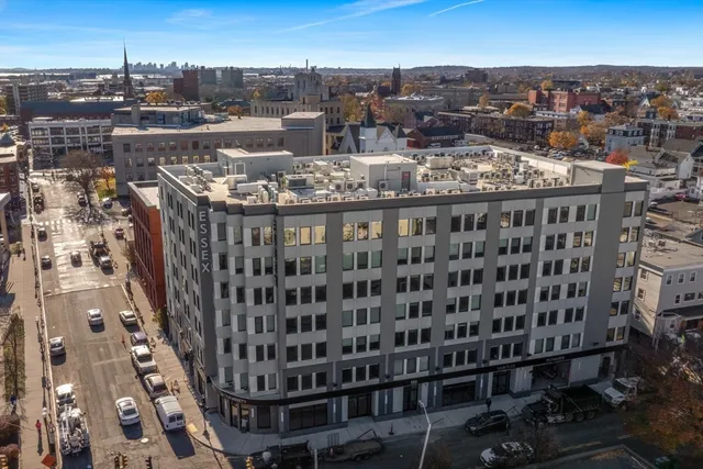 an aerial view of multiple house