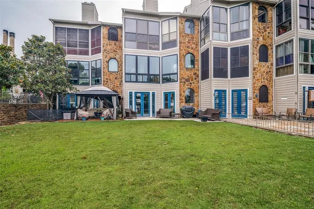 a view of an apartment with a garden and plants