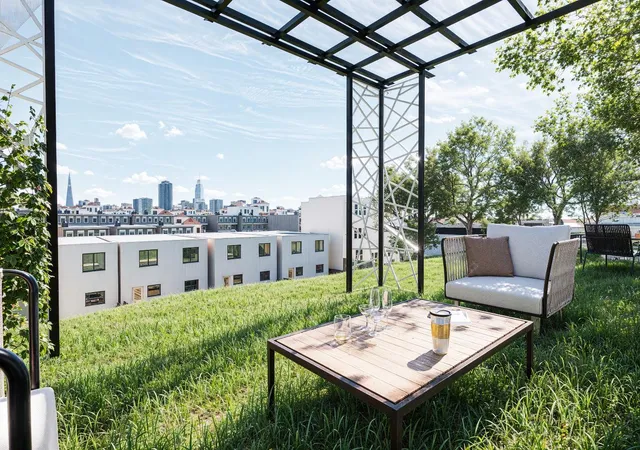 an aerial view of residential house with outdoor space
