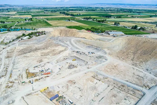 a view of a lake with a beach