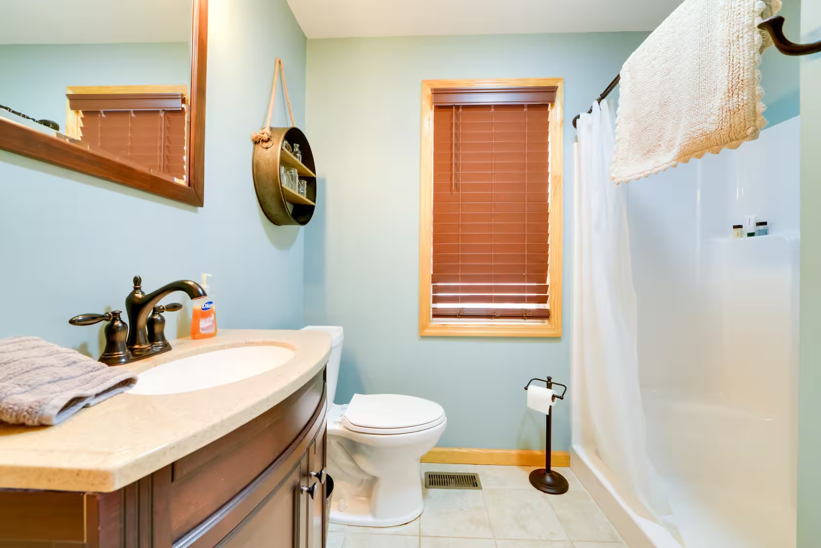 3000 Highwater Road Waverly, TN 37185 - Photo 18 of 26 a bathroom with a granite countertop sink toilet and mirror