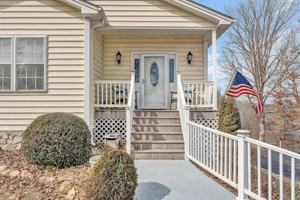 a view of a house with a small window