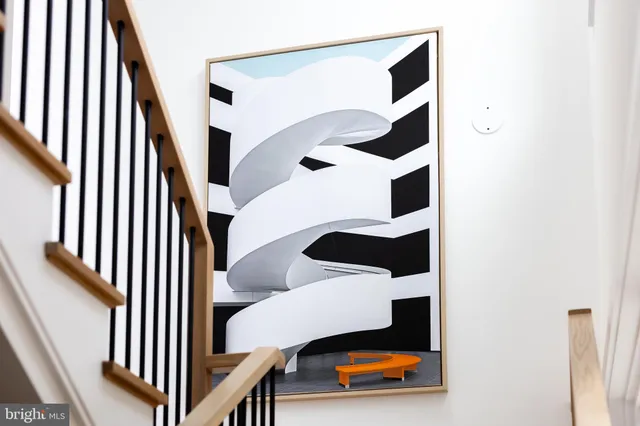 a view of a balcony staircase