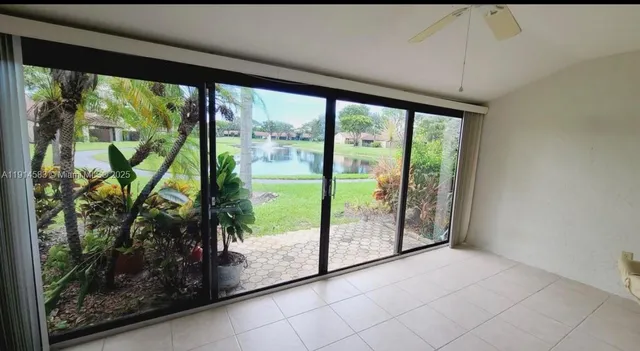 a view of a large window with an outdoor space