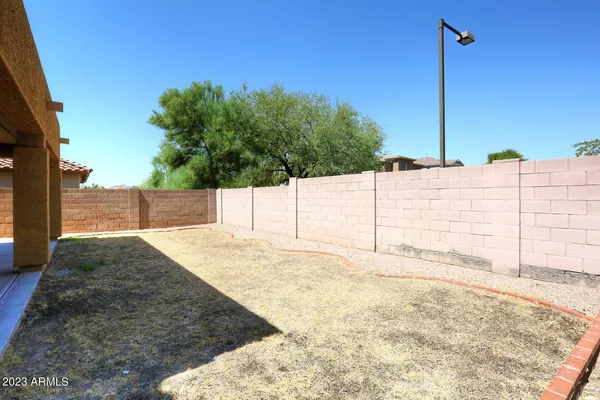 a backyard of a house