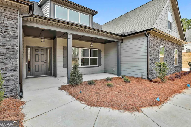 a front view of a house