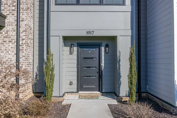 a front view of a house