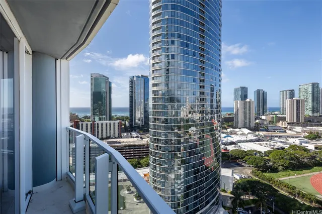 a view of balcony with city view