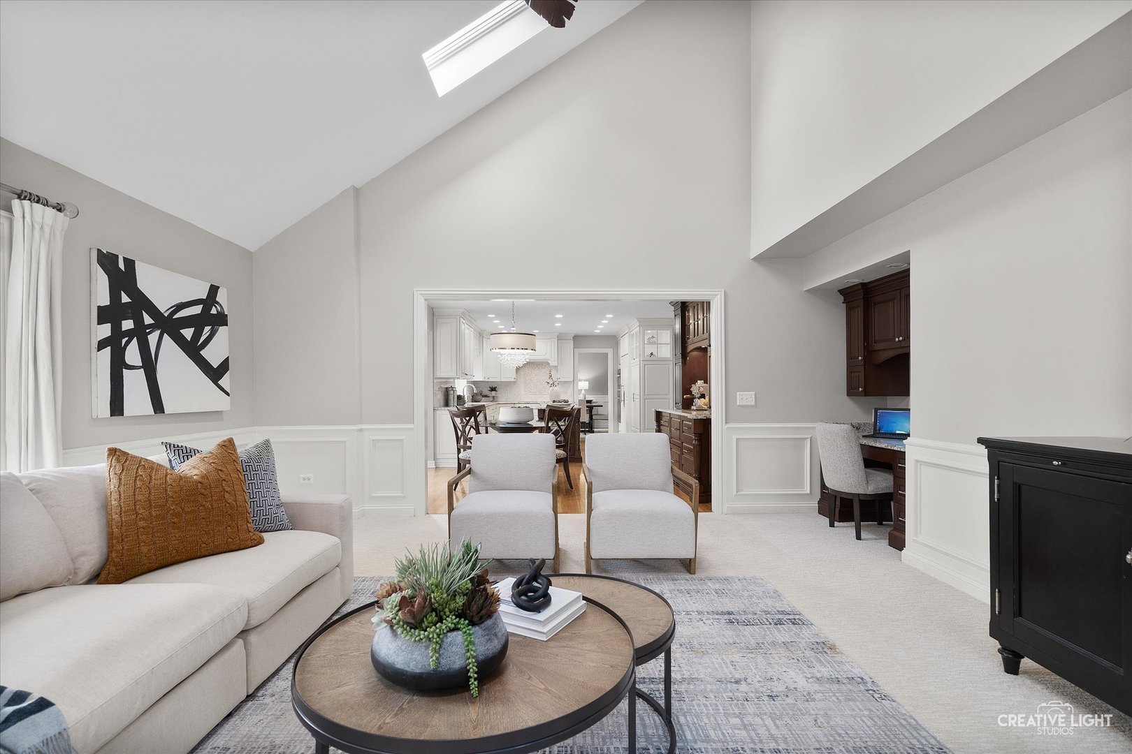 1454 Rill Court Naperville, IL 60565 - Photo 21 of 58 a living room with furniture and a fireplace