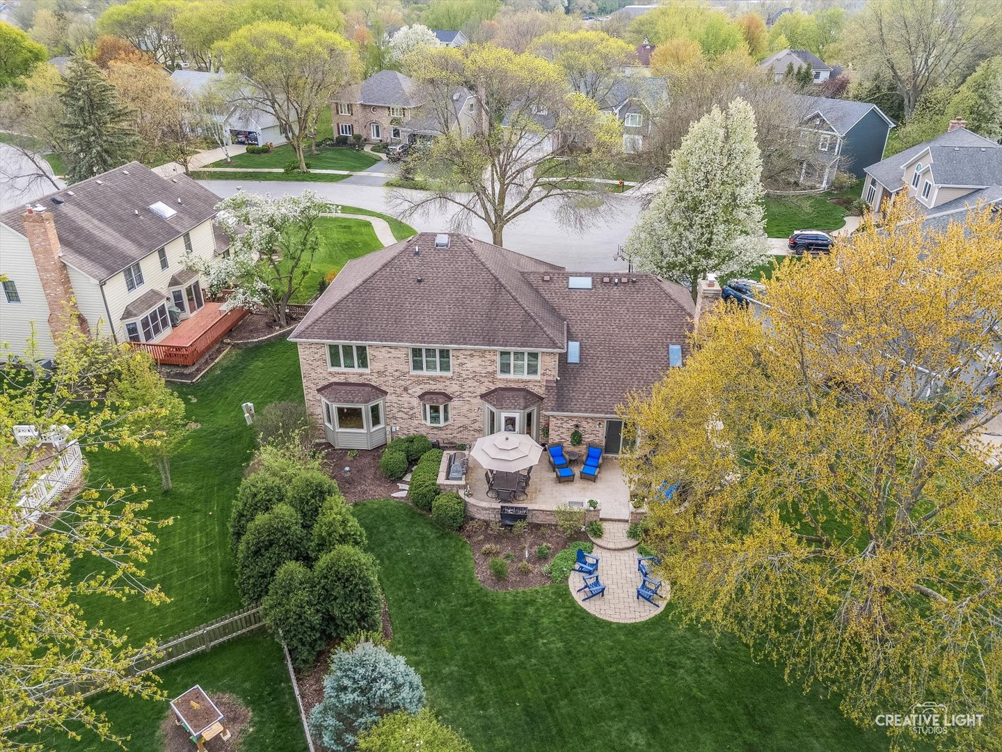 1454 Rill Court Naperville, IL 60565 - Photo 49 of 58 an aerial view of a house with yard swimming pool and outdoor seating