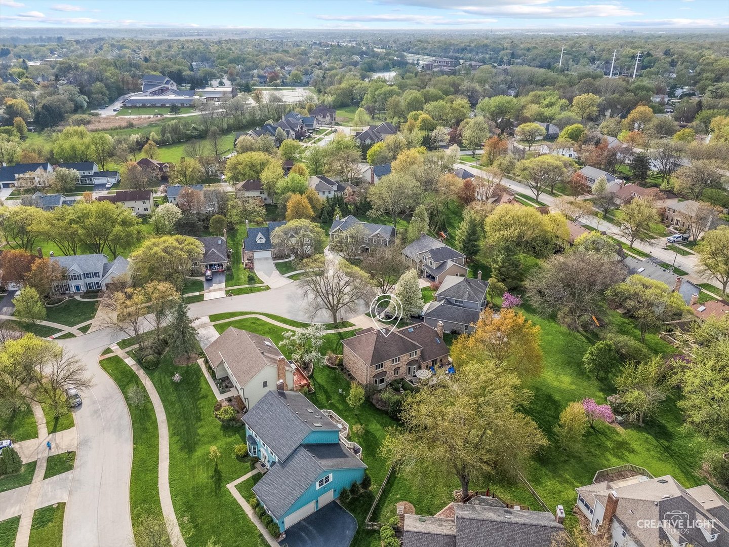 1454 Rill Court Naperville, IL 60565 - Photo 54 of 58 an aerial view of a city with lots of residential buildings