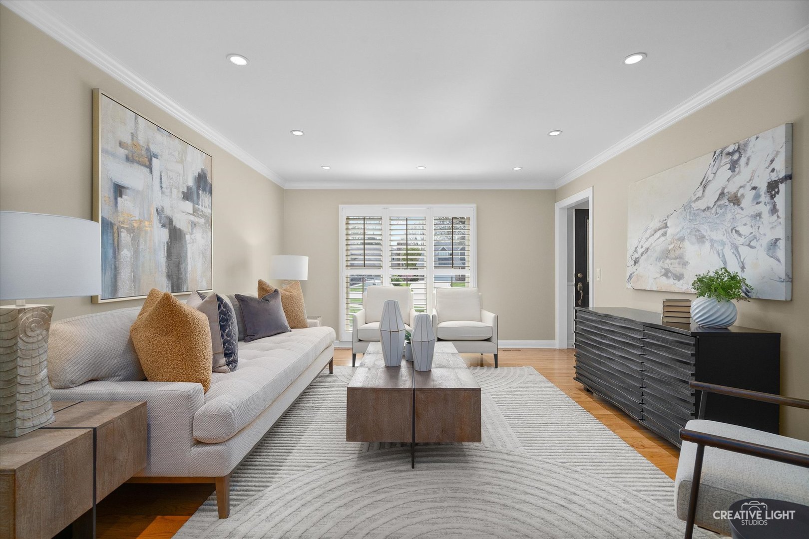 1454 Rill Court Naperville, IL 60565 - Photo 7 of 58 a living room with furniture and wooden floor