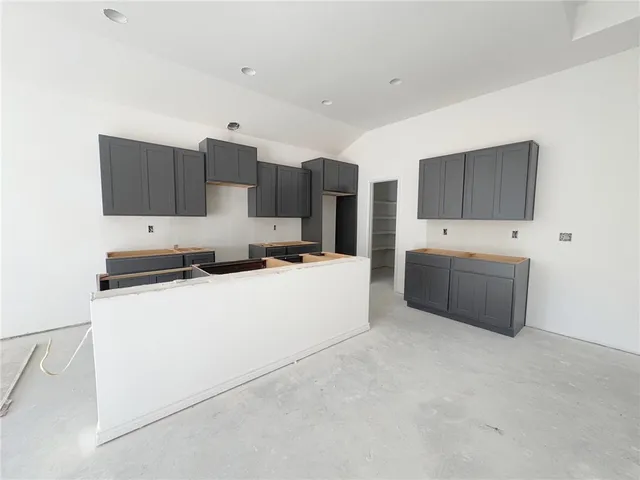 a refrigerator in a kitchen