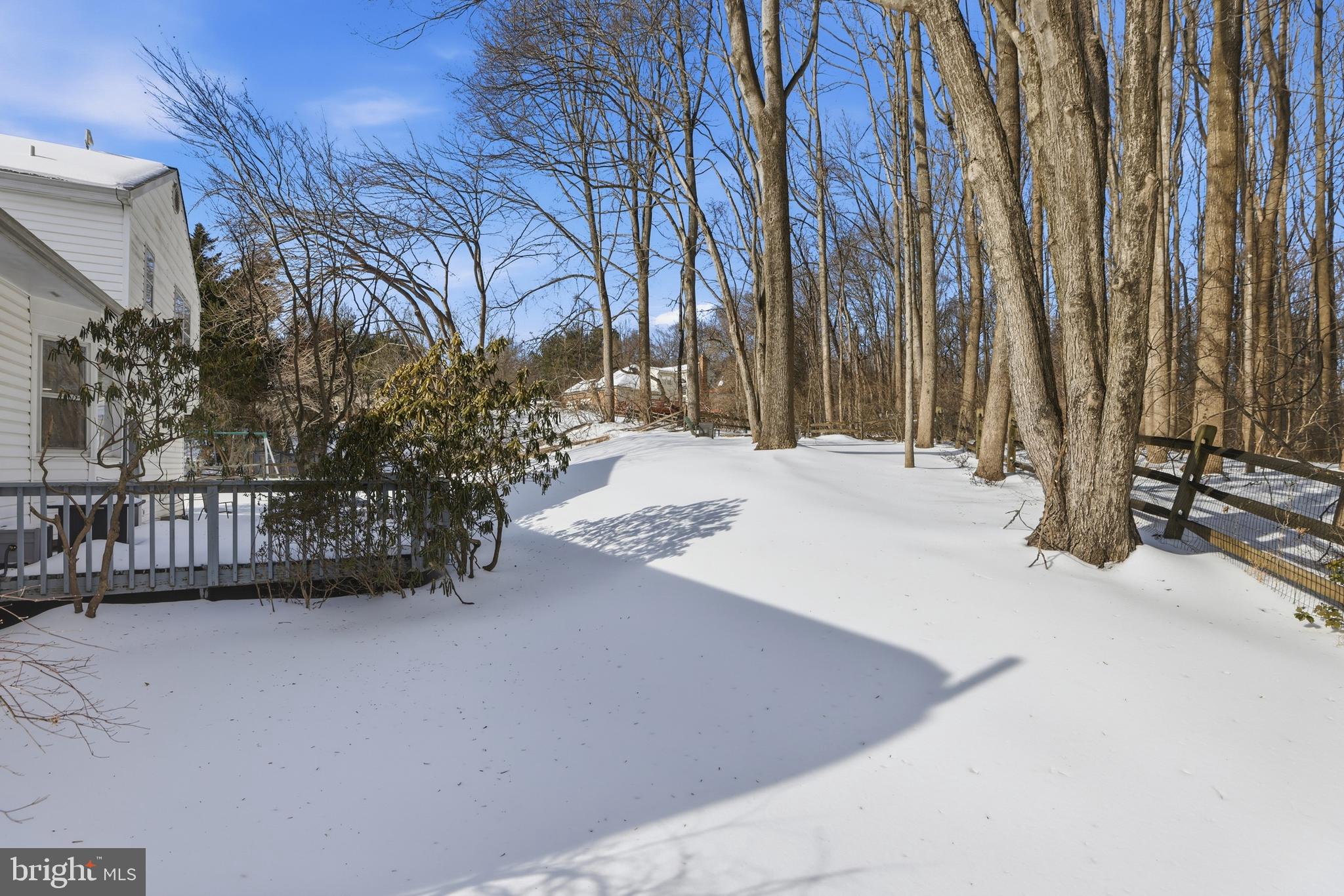 14740 Locustwood Lane Silver Spring, MD 20905 - Photo 33 of 46 a view of backyard with large trees and wooden fence