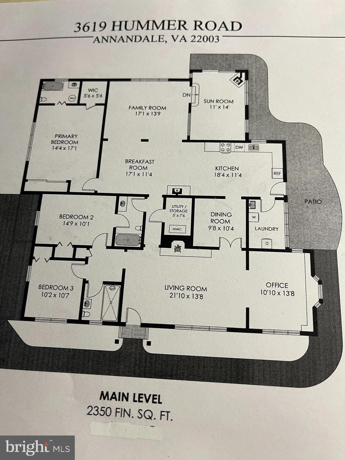 3619 Hummer Road Annandale, VA 22003 - Photo 5 of 5 FLOOR PLAN
