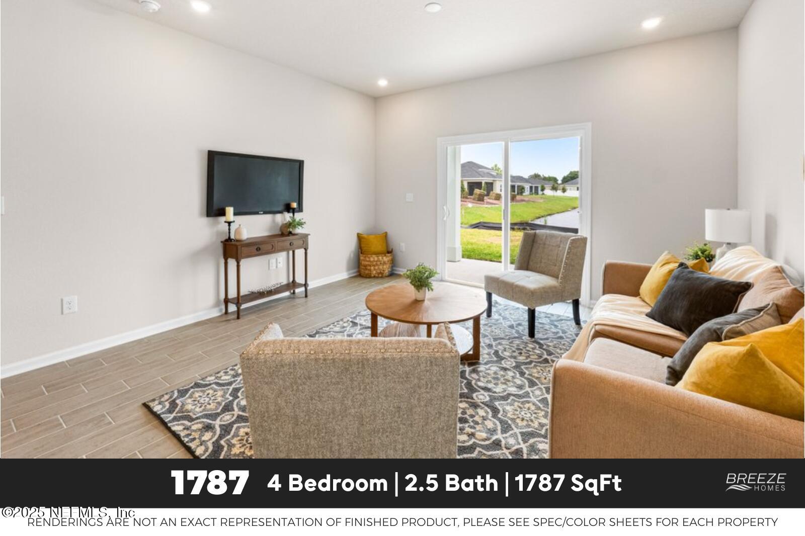 8415 Horsebit Circle, Unit LOT 281 Jacksonville, FL 32219 - Photo 4 of 7 a living room with furniture and a flat screen tv