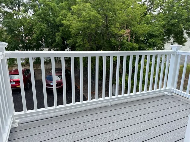 a view of a wooden fence