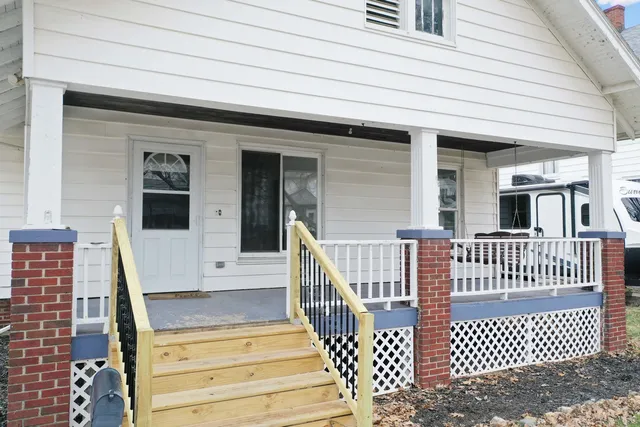 a view of a house with wooden floor