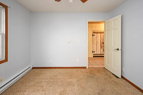 an empty room with a window