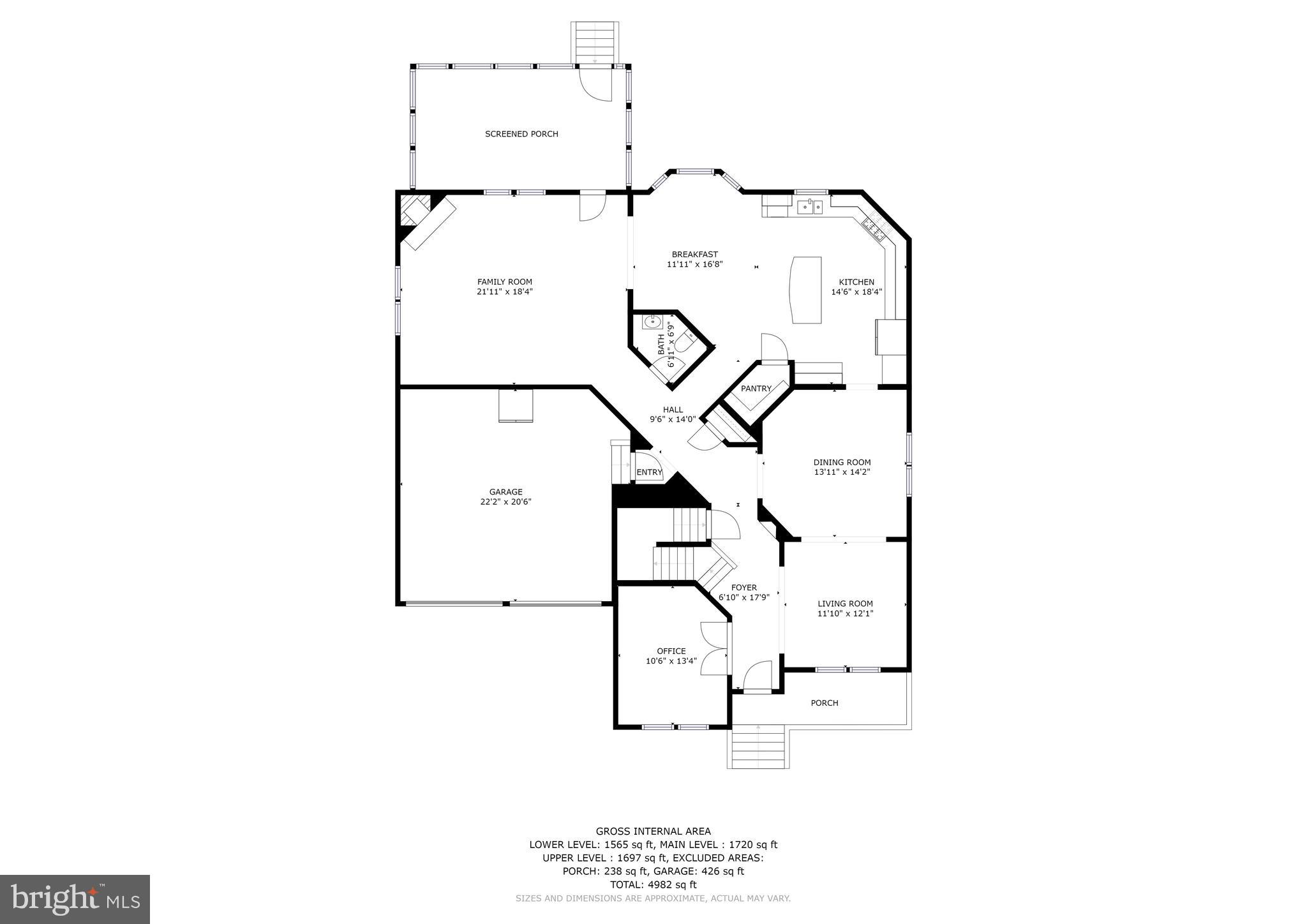 23372 Minerva Drive Brambleton, VA 20148 - Photo 51 of 52 Main Level Floor Plan