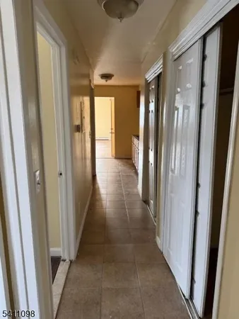 a view of gallery with hallway