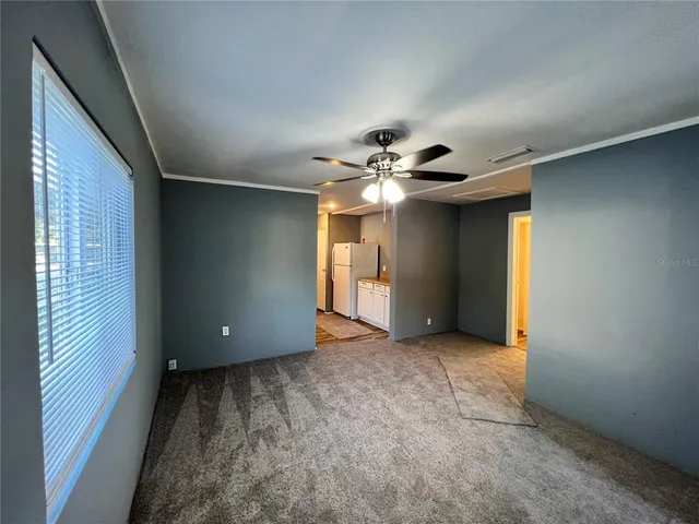 a view of a livingroom with a chandelier