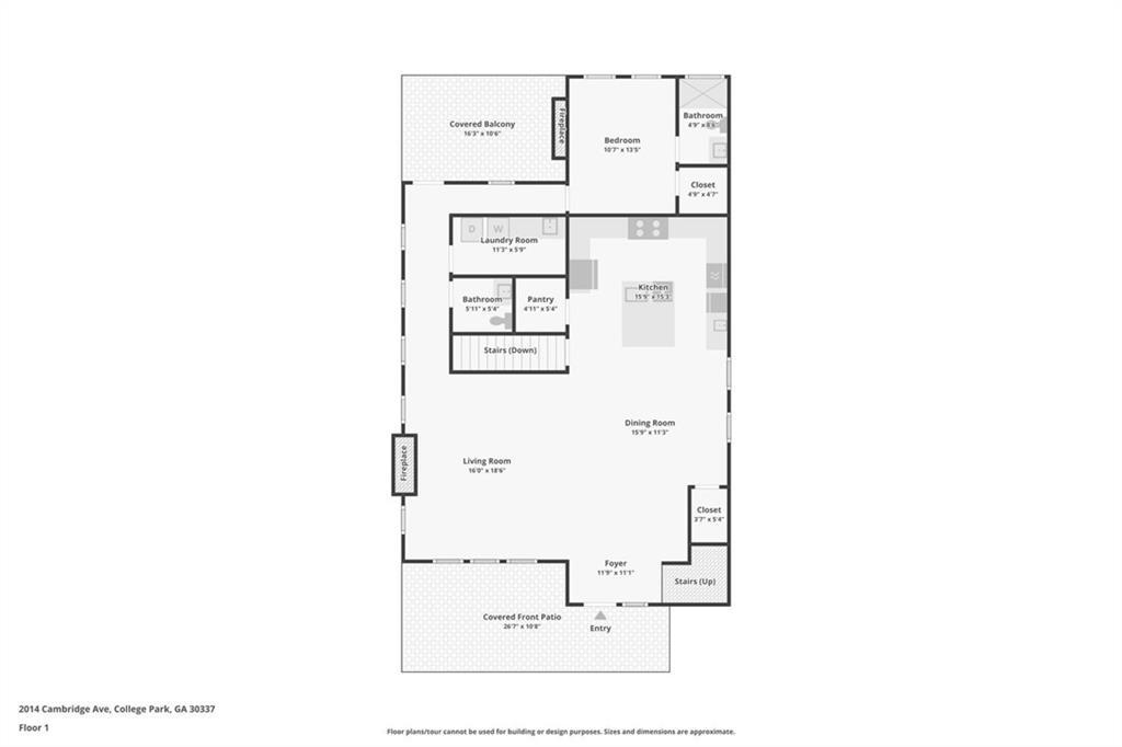 2014 Cambridge Avenue Atlanta, GA 30337 - Photo 32 of 34 a picture of floor plan