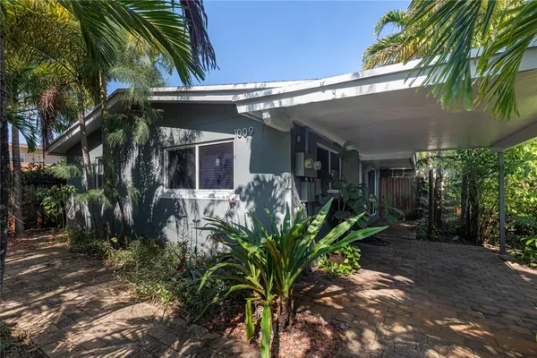 a view of a house with a patio