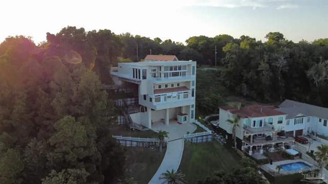 a view of a house with a balcony