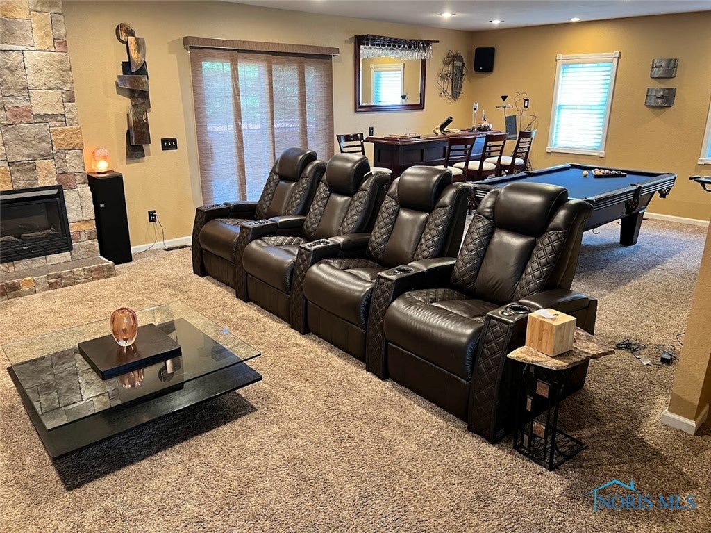 3525 Albon Road Maumee, OH 43537 - Photo 13 of 48 Great room/theater seating with gas fireplace.