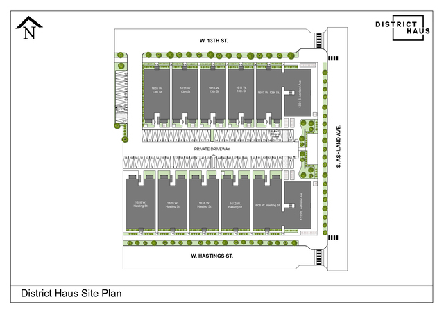 1625 West 13th Street, Unit 201 Chicago, IL 60608 - Photo 19 of 19 a black and white photo of a floor plan