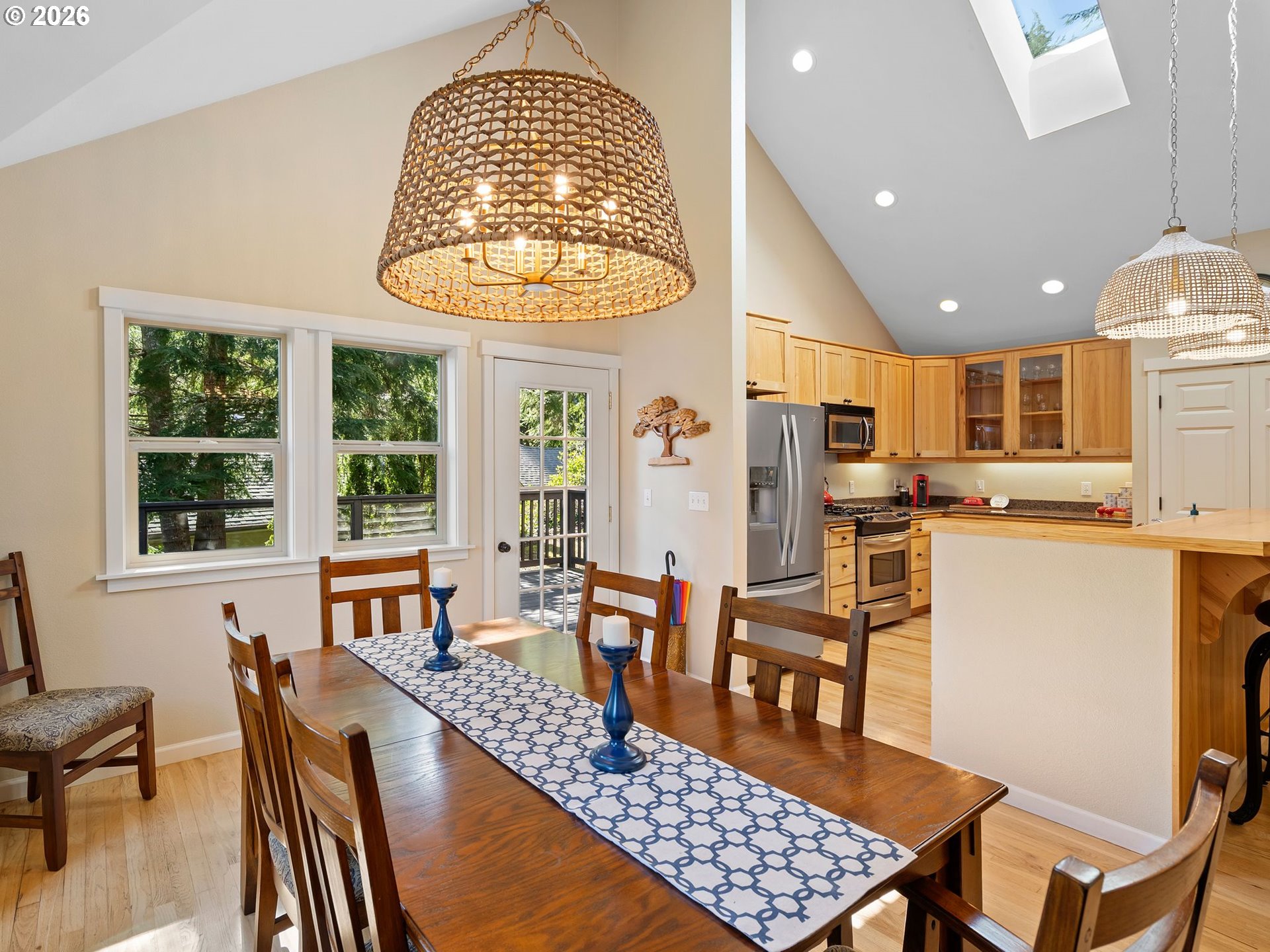 10 Big Tree Road Gleneden Beach, OR 97388 - Photo 7 of 48 a view of a dining room with furniture window and outside view