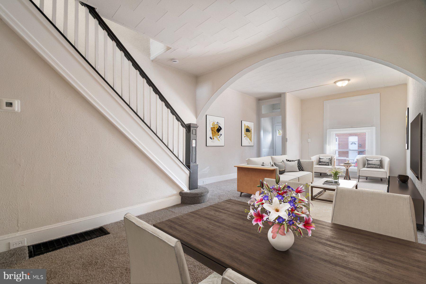 602 North Decker Avenue Baltimore, MD 21205 - Photo 5 of 16 a view of a dining room with furniture and wooden floor