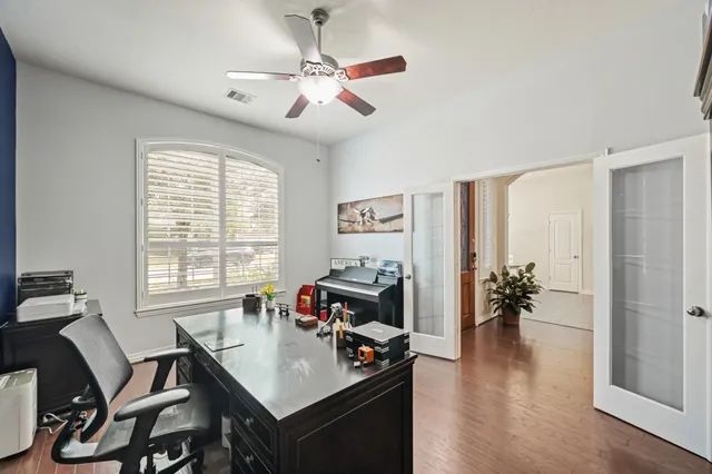 a room with furniture and window