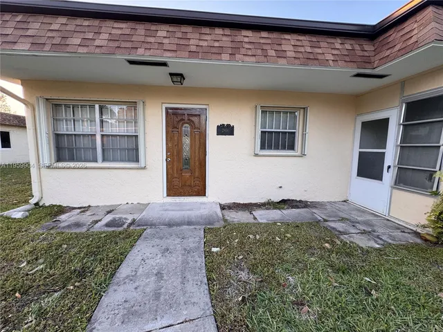 a view of front door of house