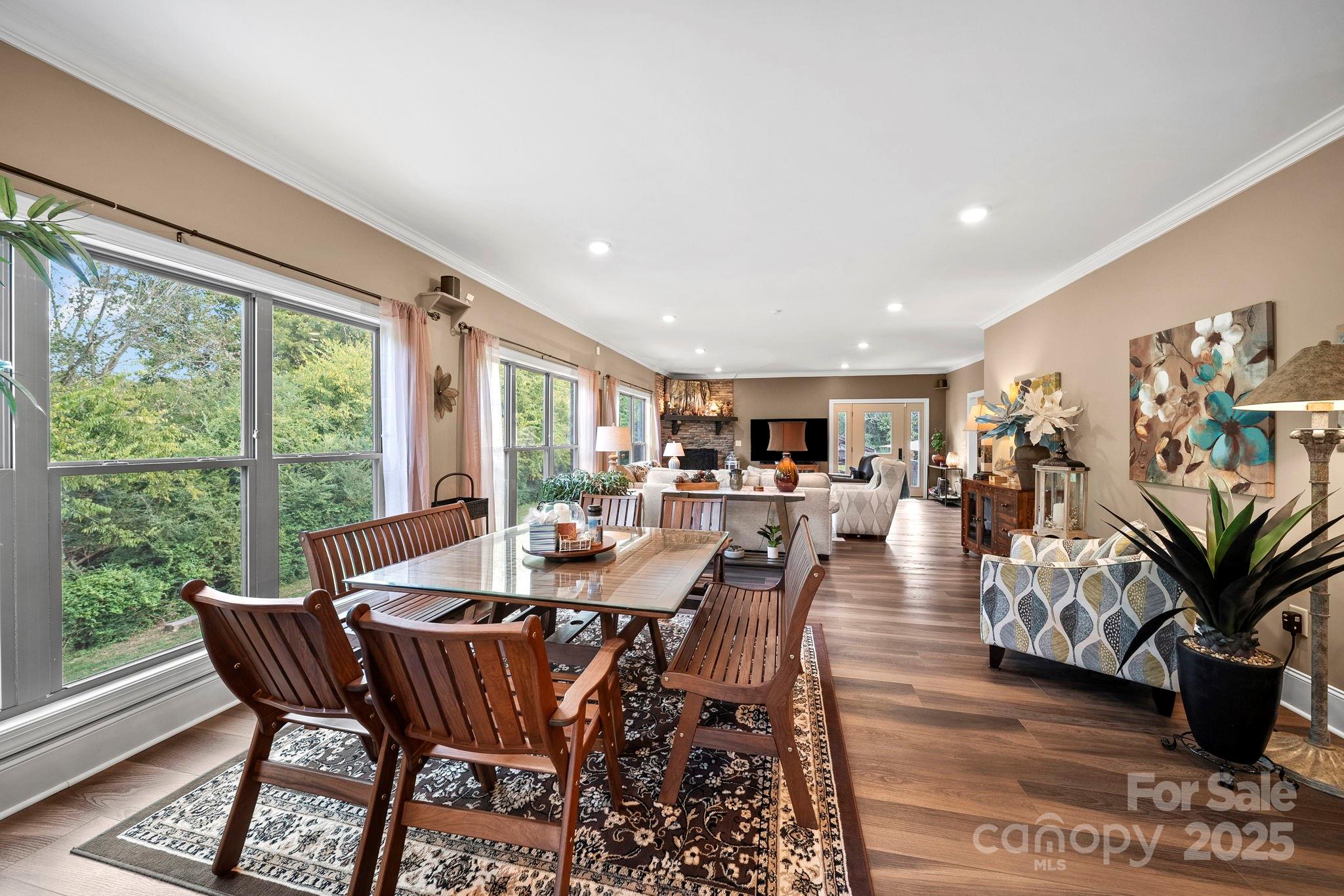 5702 Army Road Marshville, NC 28103 - Photo 22 of 48 a view of a dining room with furniture window and outside view