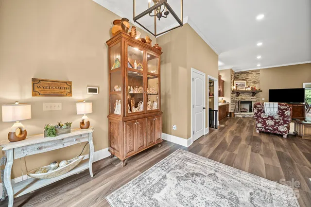 a view of a living room and a window
