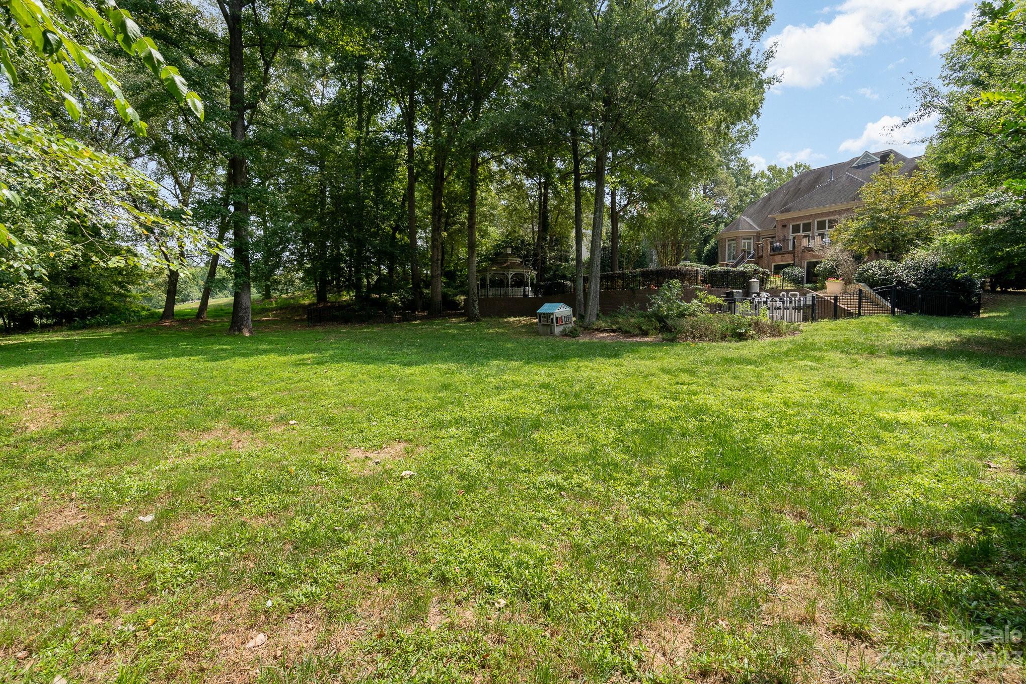 6535 Seton House Lane Charlotte, NC 28277 - Photo 42 of 48 a view of a backyard with a small cabin