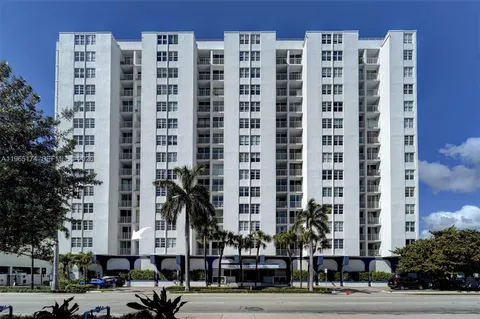 front view of a building with a street