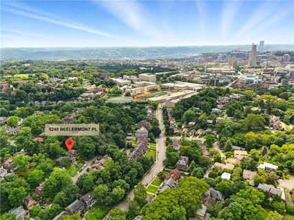 an aerial view of multiple house