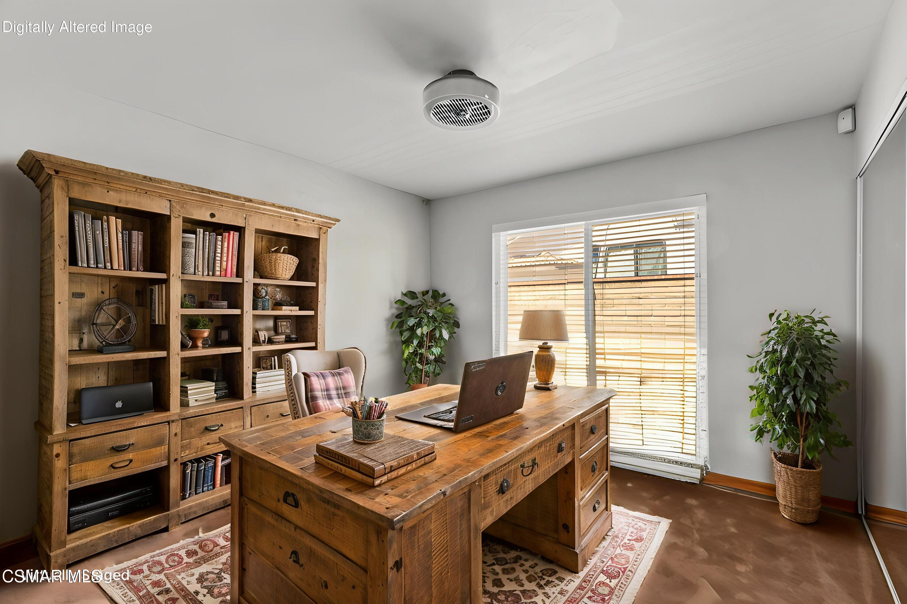 6435 Hazel Circle Simi Valley, CA 93063 - Photo 32 of 55 a view of a workspace with furniture and a potted plant